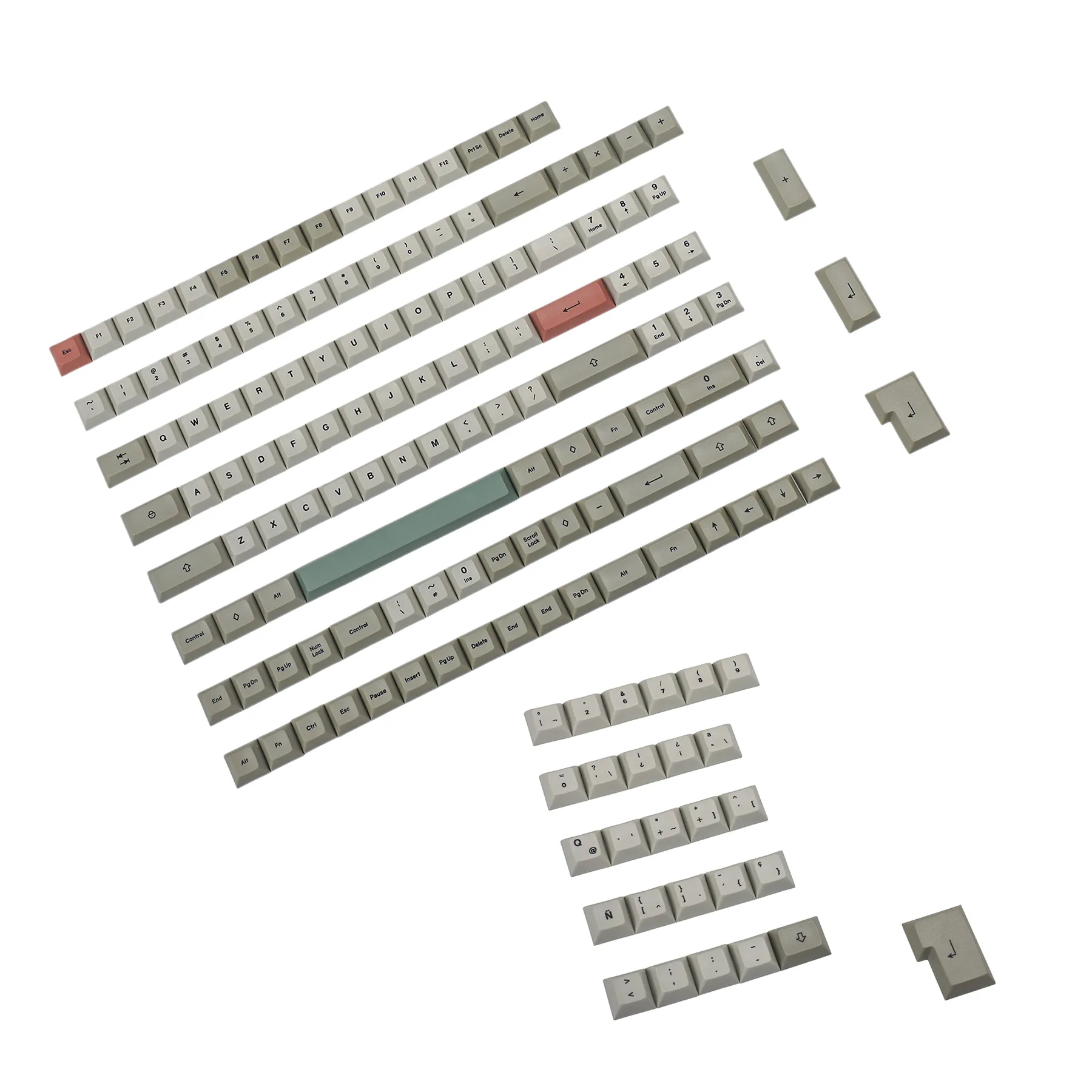 Dye Sub Keycaps DSA Profile 9009 125 Keys ANSI ISO AZERTY PBT Keycaps ...