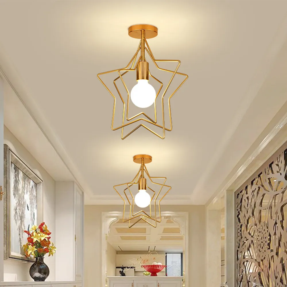 Nordic Ceiling Lamp, Modern Metal Semi Flush Mount Ceiling Light, Industrial  Style Lighting Fixture For Hallway, Bedroom, Porch, Bathroom, And Nordic  Home Decor From Ddmyday, $46.71 | DHgate.Com, image size:1000x1000