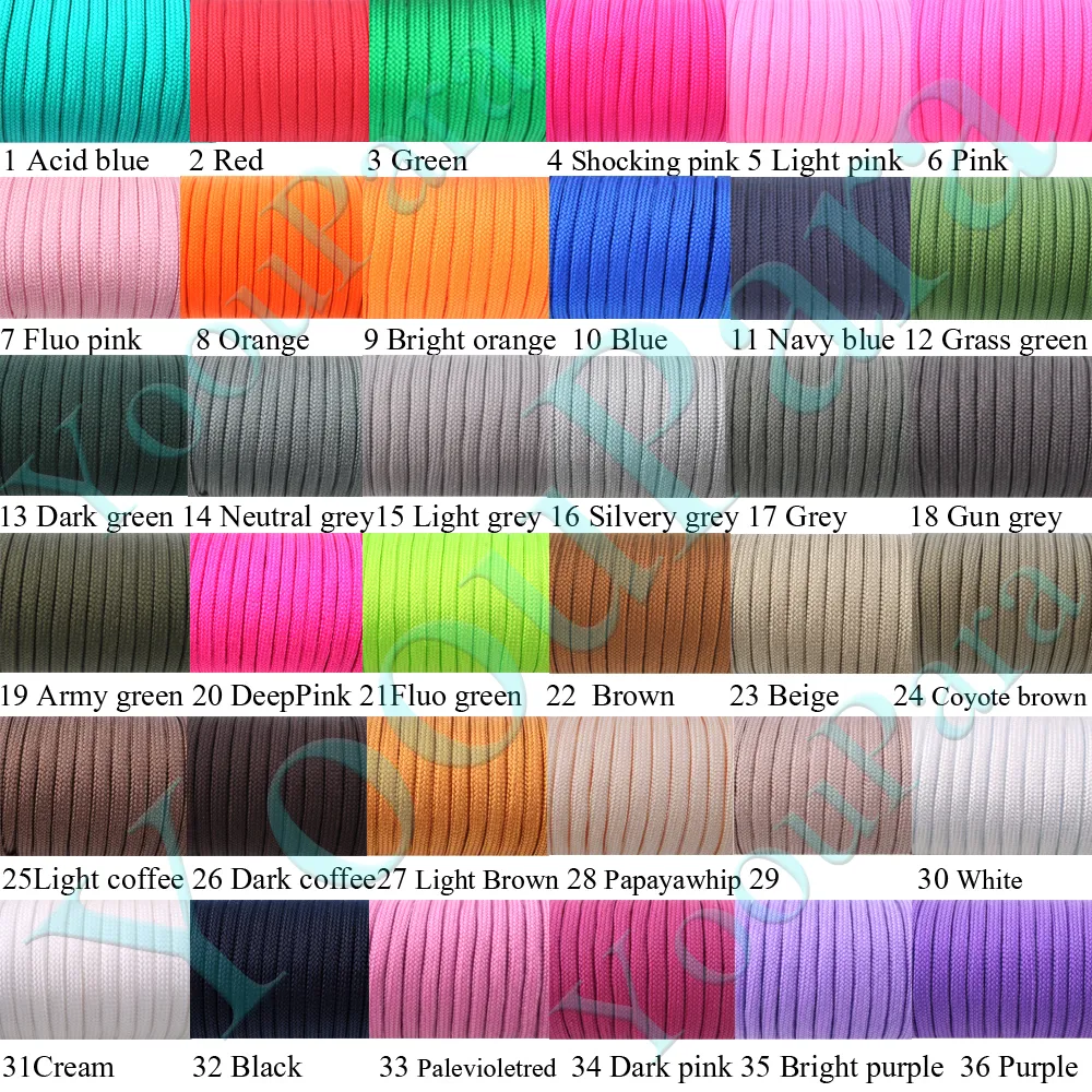 Paracord Cord 550 Multifunction Paracord Ropes 12 Colors 10 Feet,Tent Rope Parachute Cord - View #9