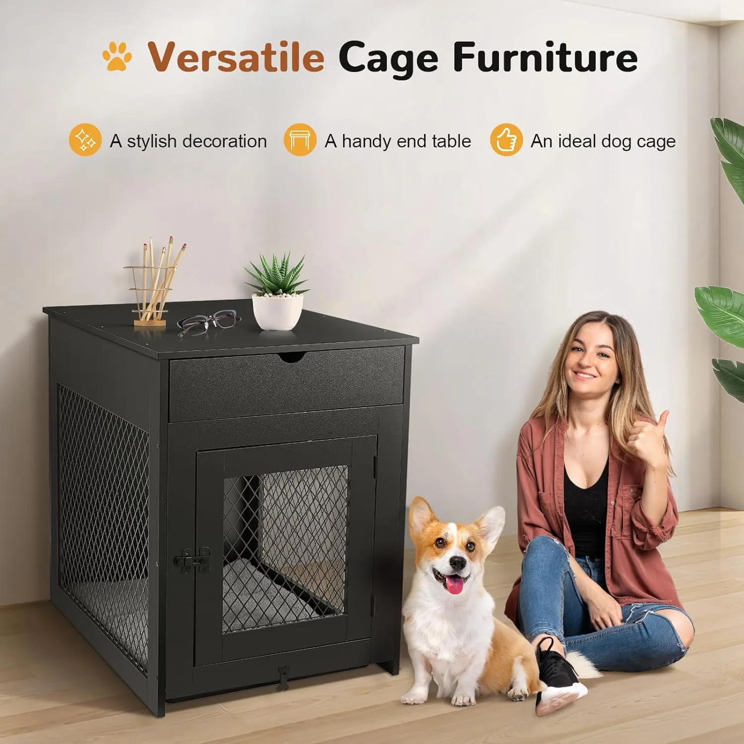 Wholesale Wooden Xxl Dog Crate Crate End Table With Storage Drawe Indoor Kennel Side Table For Comfortable Walking From Homepro13 251.88 DHgate.Com