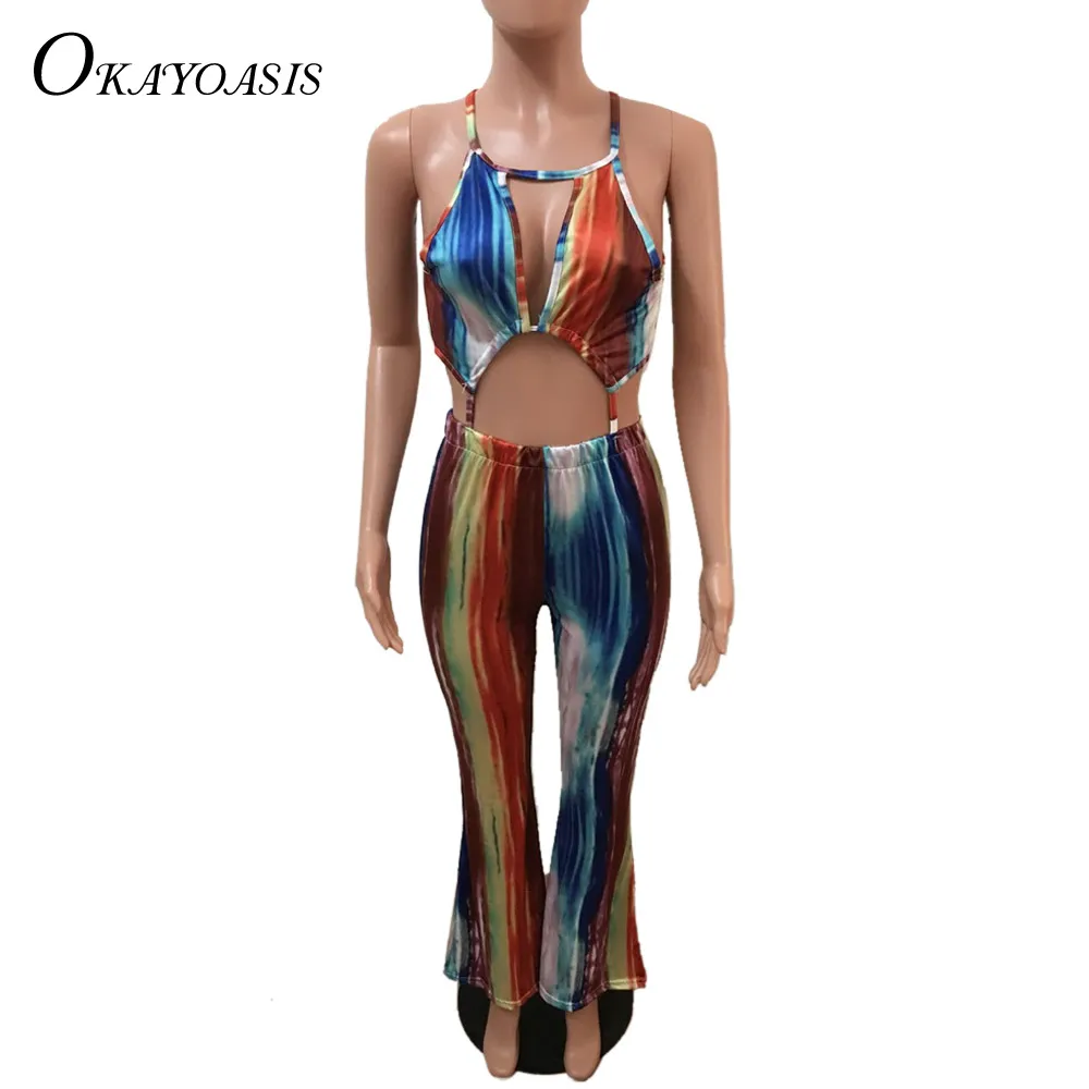 Sexy Wrapped Chest Print Cropped Jumpsuit Sexy Wrapped Chest Print Cropped Jumpsuit
