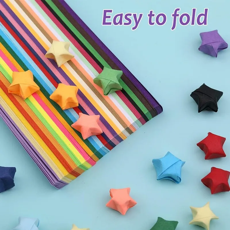 1350 Sheets Origami Star Paper – 27 Rainbow Colors For Paper Stars, Crafts & DIY - View #6