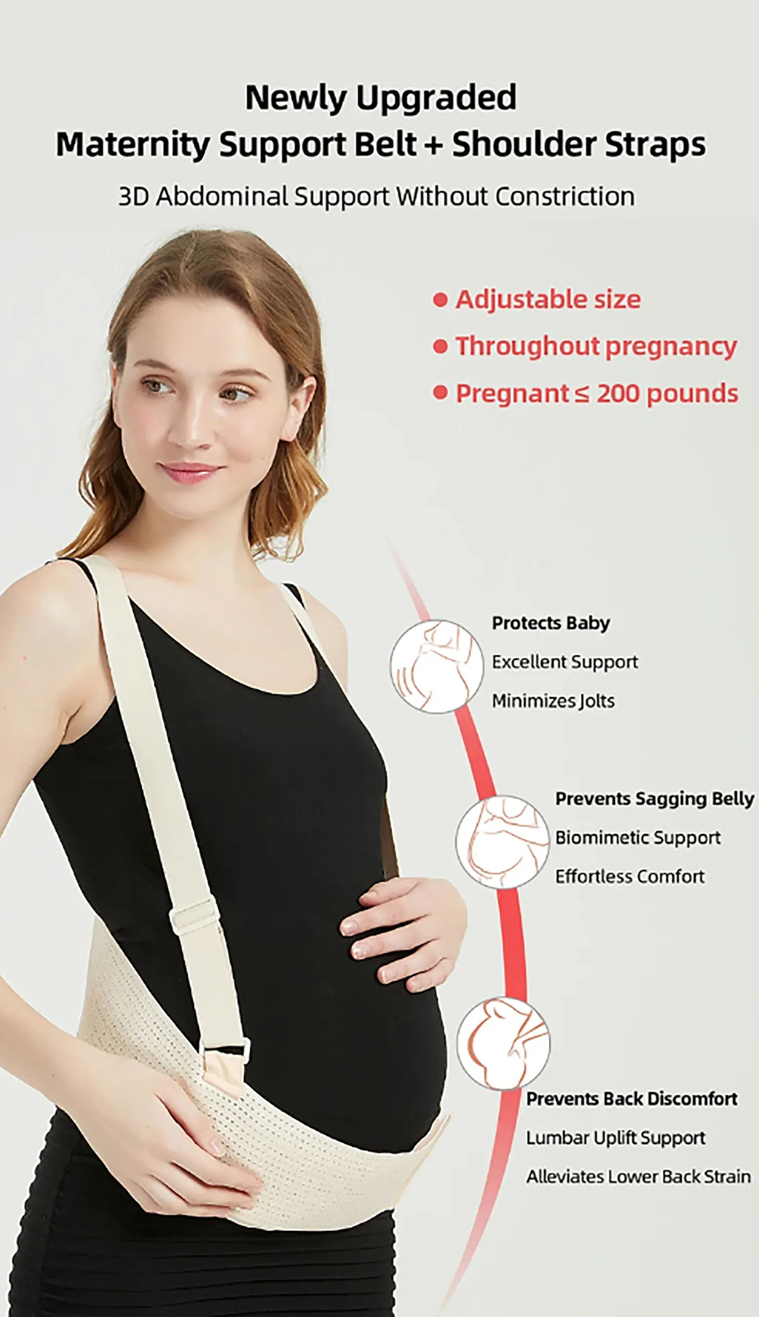Maternity Belt Maternity Support Belt Breathable Belly Band For