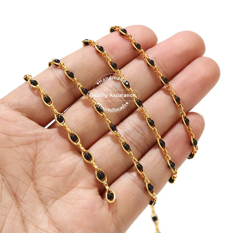 Gold Chain Replating Fake Jewelry Gold Plated Raw Brass Fake Pearl