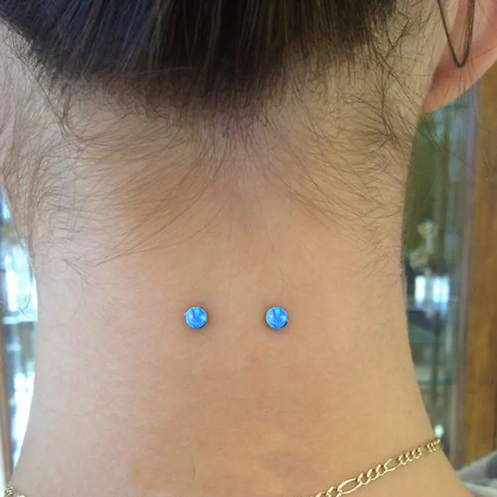 Opal Ball Dermal Anchor Top Microdermal Piercing Skin Diver Surface ...