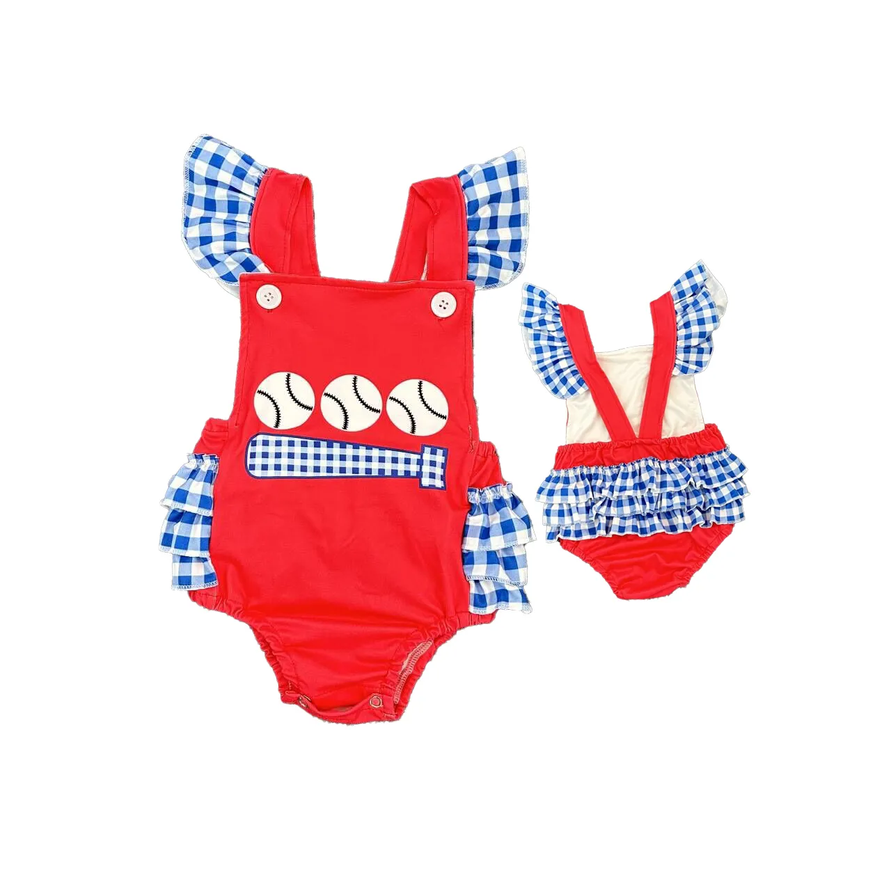 Boutique Summer Kids Baseball Outfit: Boys Girls Shorts Set with