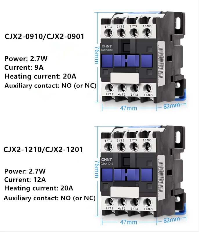CJX2 Series 24V 36V 110V 220V 380V AC Contactors 9-95Amp