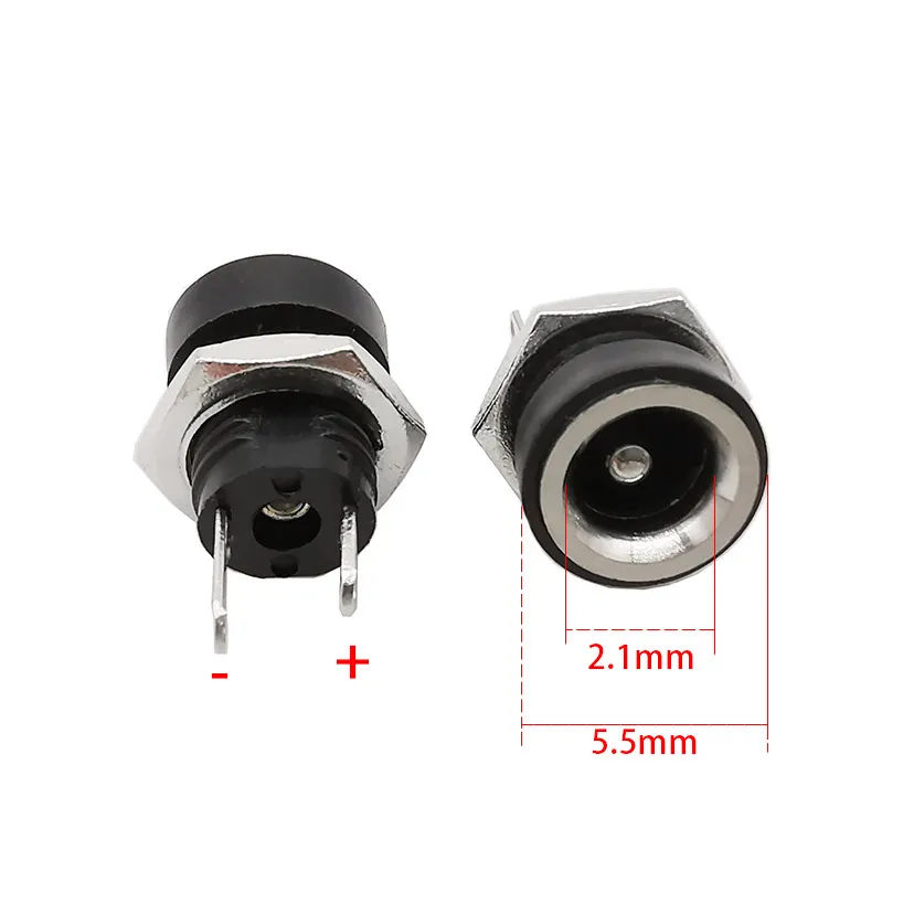 2x DC-Buchse 3,5x1,3mm Panel Mount – DC-022B, Für Stromversorgungen