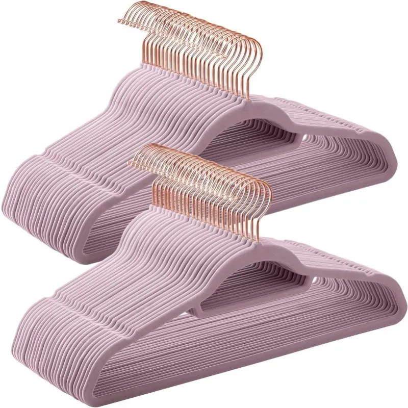 Set Of 50 Rose Gold Velvet Sticky Hangers For Clothes With Non Slip Hooks Space Saving Design 0.2 Inch Thick And 17.1 Inch Long From Homepro13 65.2 DHgate.Com