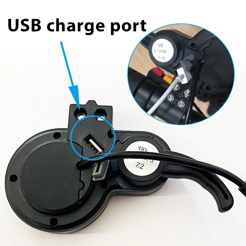 LCD-display 36-60V Voor Elektrische Scooter – Kleurenscherm – 6-pins Waterdichte Connector – Universeel Protocol #2 – Snelheid, Accu, Modus & Meer
