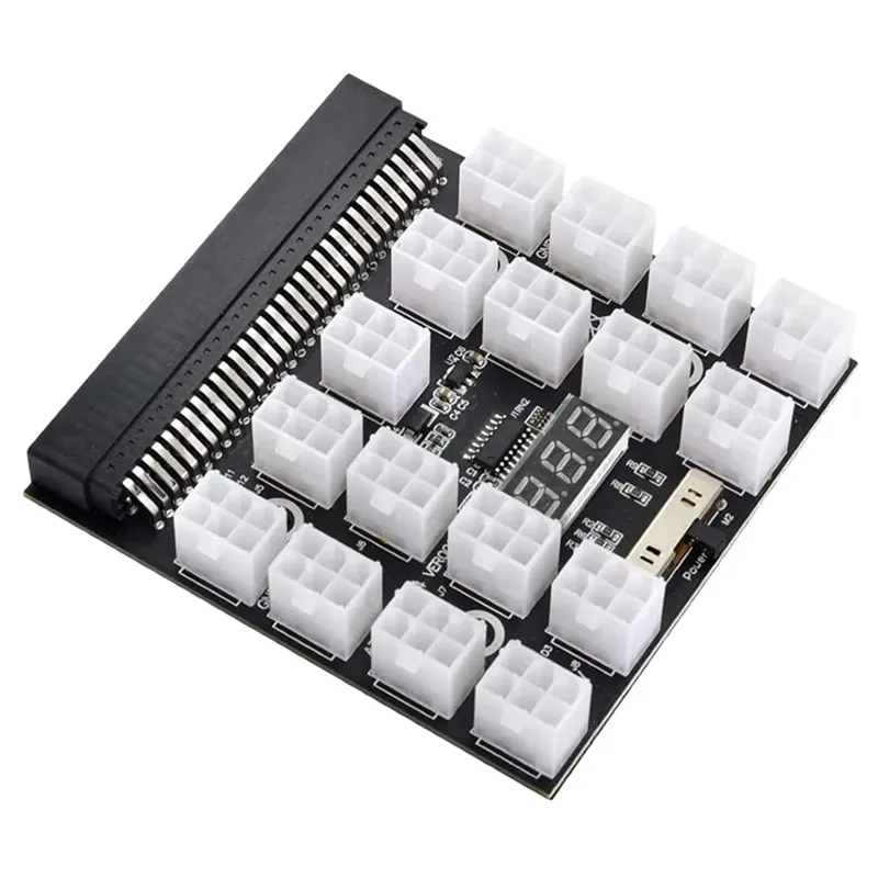 17 Ports 6Pin Power Supply Breakout Board 12V For HP Server PSU GPU PC Computer