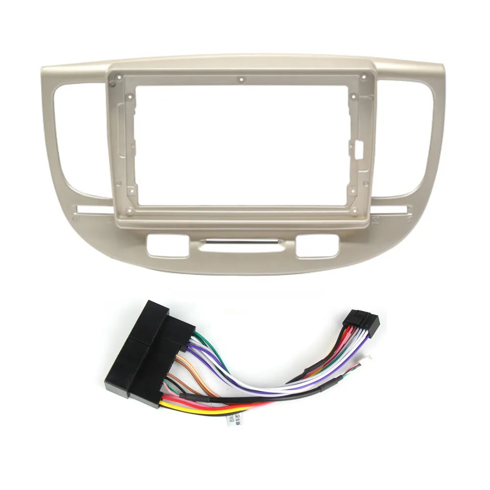 Kit Mascherine Doppio UGAR Per KIA RIO / MORING 2005-2007 - 7/9 Pollici, In ABS, Colore Argento - 5