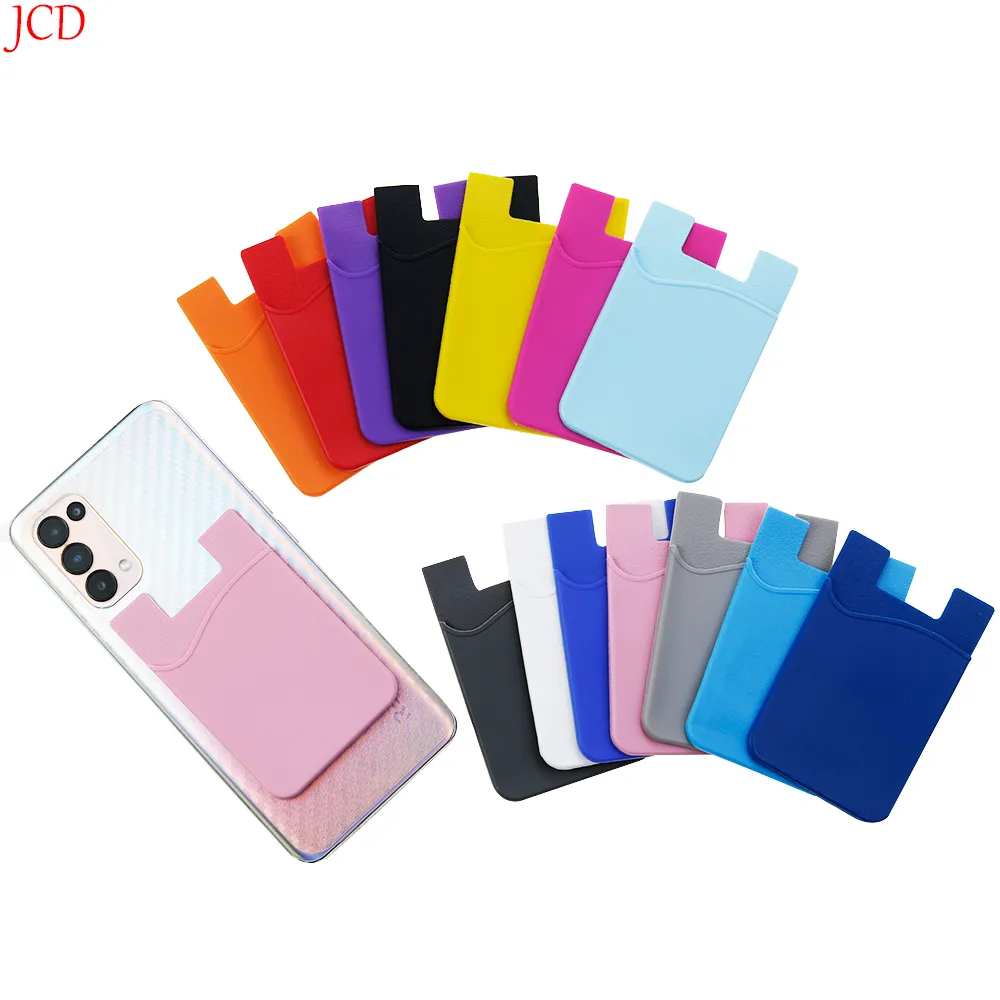 adhesive credit card sleeve SUPCASE Adhesive Slim Wallet,(2-Pack) Ultra Thin Stick-On Silicone Credit Card Holder Sticker Adhesive Cell Phone Wallet Compatible for Most