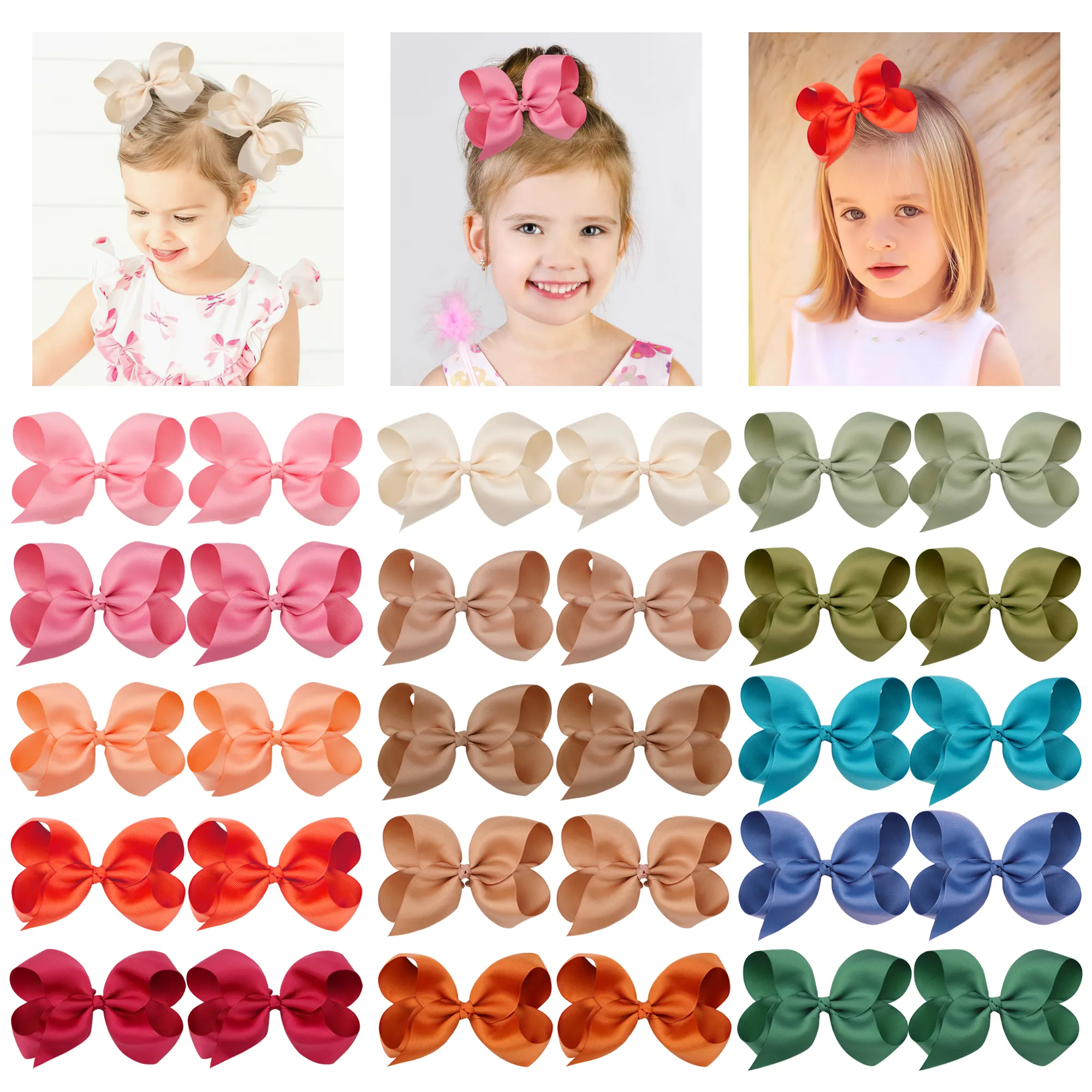 JOYOYO 20 Pcs Hair Bows For Toddler Girls Grosgrain Ribbon Bows...