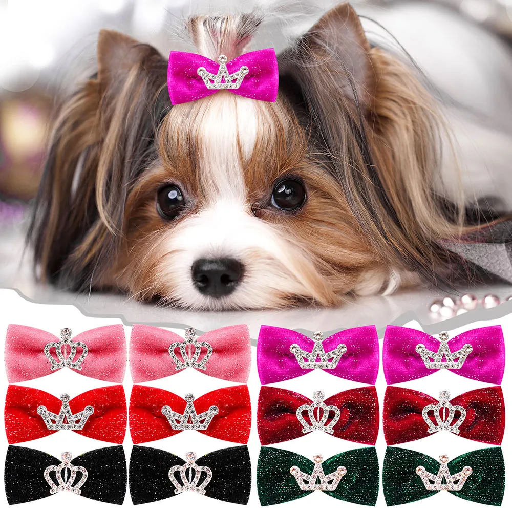 Mobile Dog Bows And Bandanas Pet Salon 10PCS Adorable Pet Hair