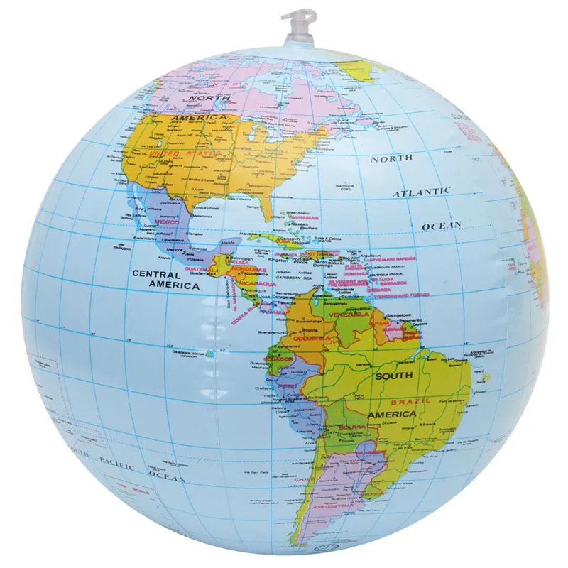 Beach Ball Inflatable Globe 16/12 Inch Planet Earth Map Ball ...