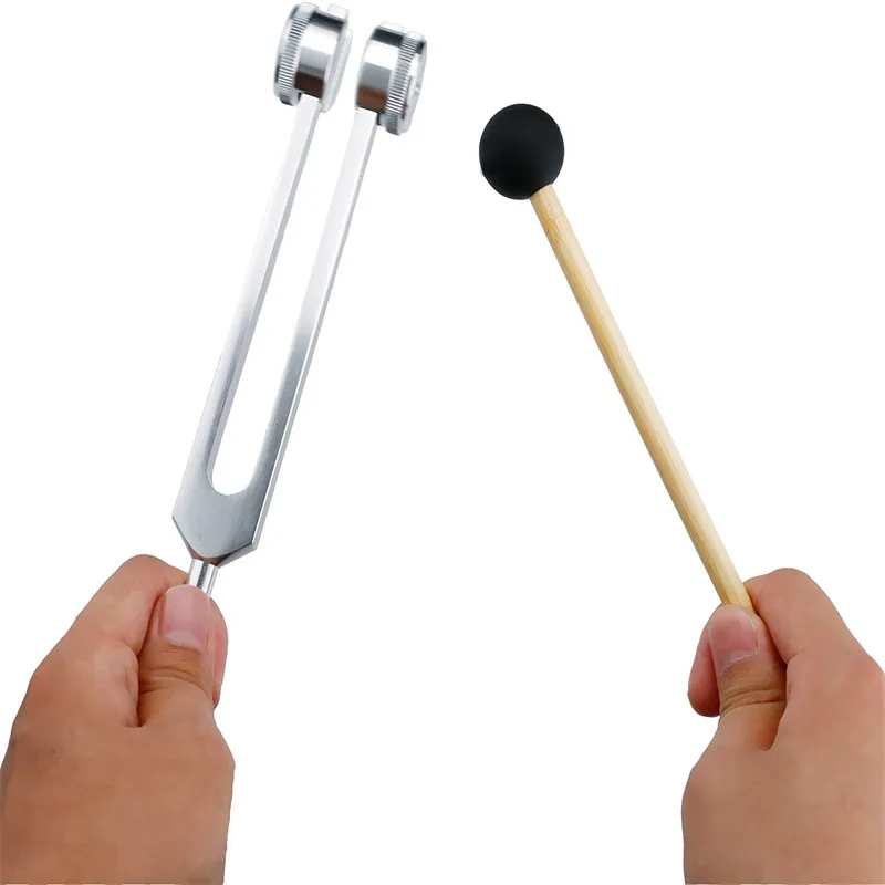 128Hz Tuning Fork With Base Colorful Aluminum Alloy Tuning Forks Sound Healing Therapy Chakras Harmonizer Percussion Instruments