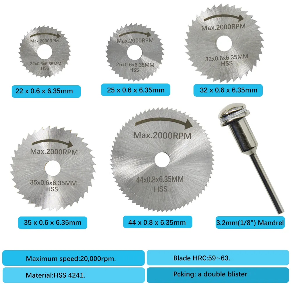 Tsv circular saw disc set dremel accessory mini drill rotary tool wood cutting blade hotsell