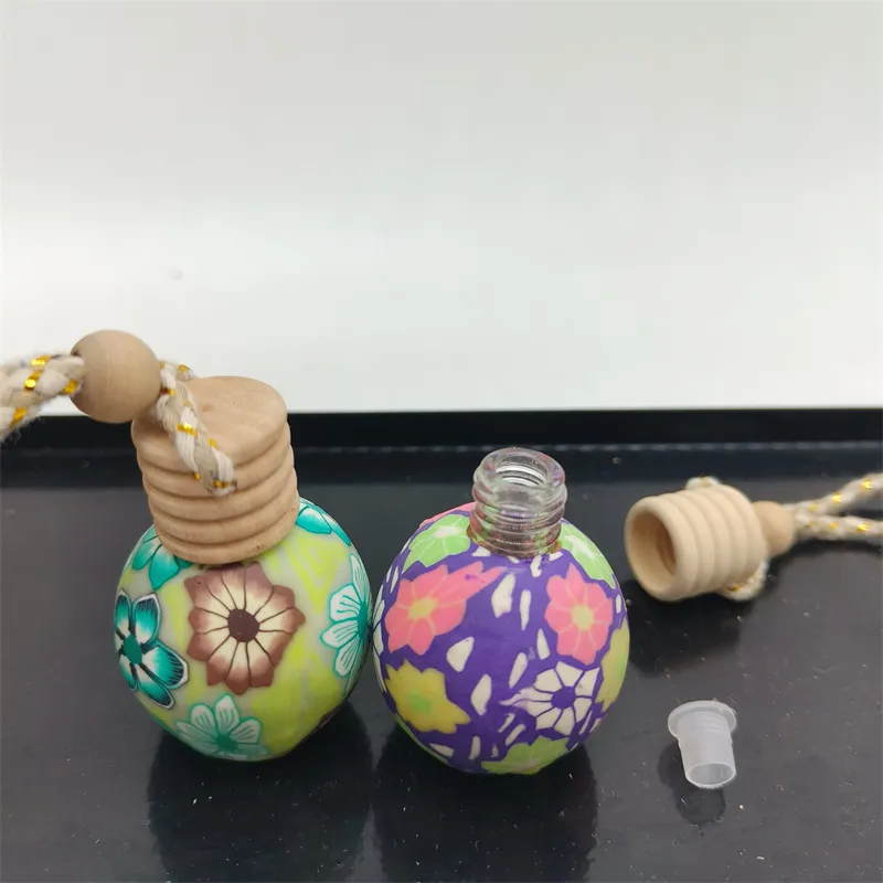 Handmade Soft Polymer Clay Flower Hanging Car Diffuser Pack
