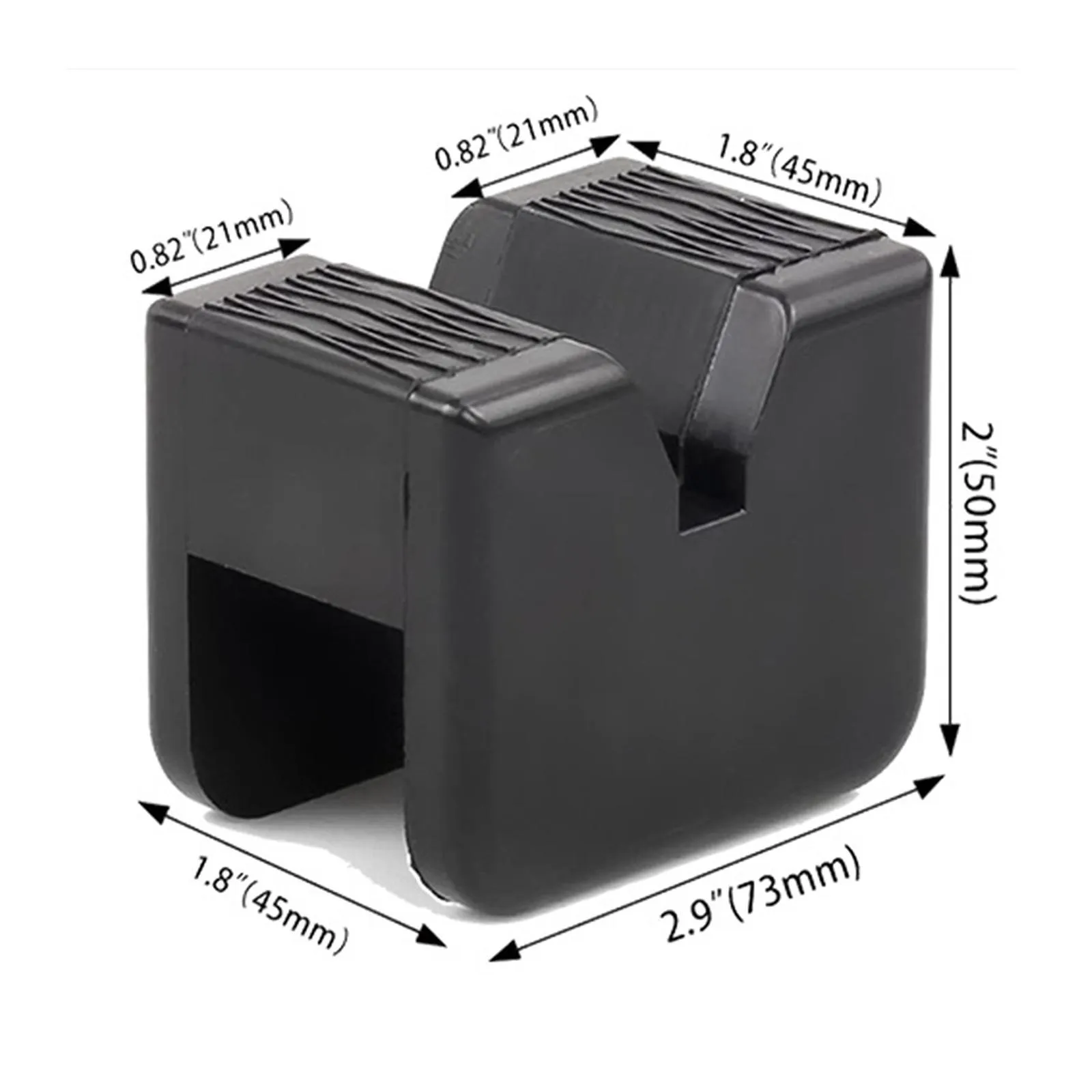 2-Pack Universal Rubber Jack Pad Adapters - Slotted Frame Rail Protector For Car Lifting, Prevents Pinch Weld Damage