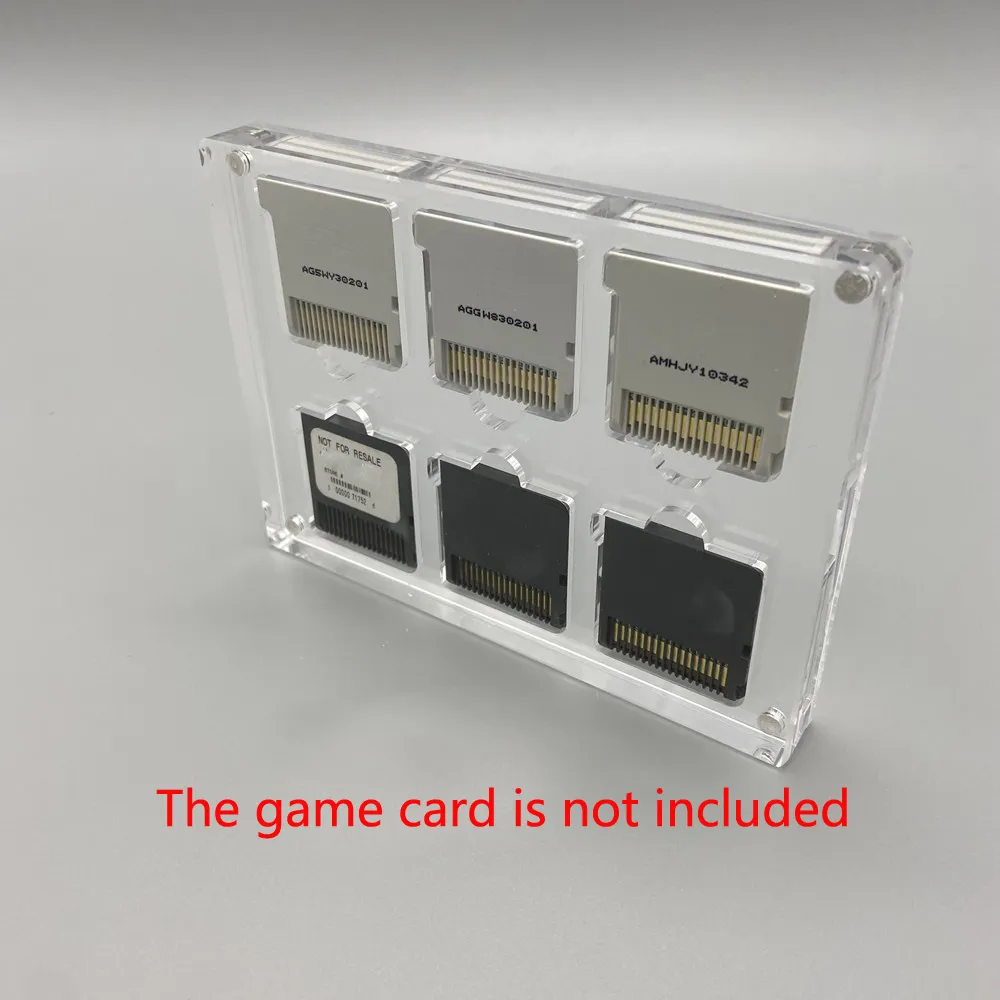 6-in-1 Game Card Case with Magnetic Cover for 3DS / NDS Games, Acrylic ...