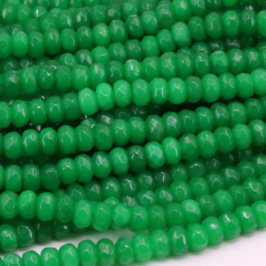 50 Sapphire Glass Quartz Faceted Rondelle Beads 6x4mm