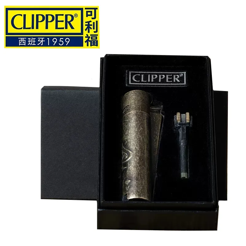 Classic Vintage Spanish Clipper Metal Wheel Igniter CMP11 Large Butane Gas  Lighter with Gift Box from Dhgate Raincoats