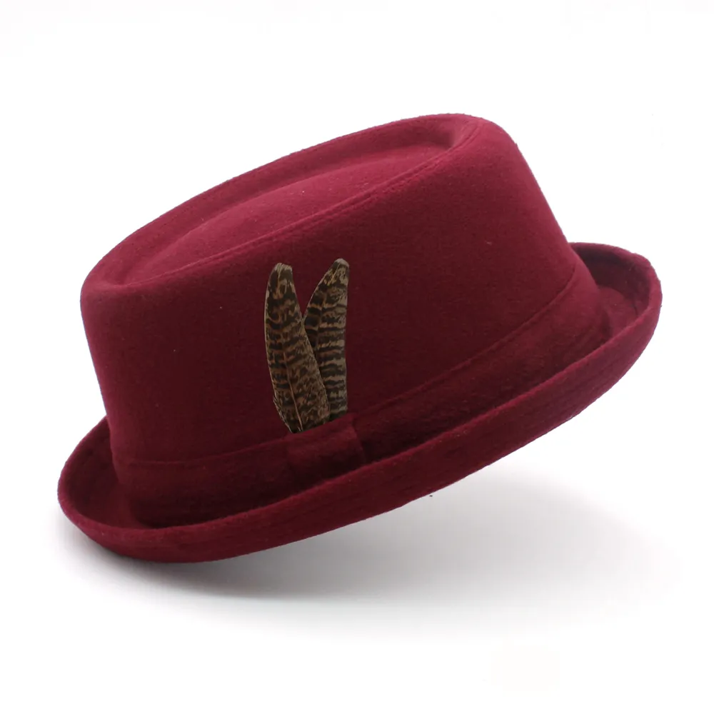 NWOT Pork Pie Wool Red Women\'s Hat Pork Pie Collection | Bruno Capelo main image 4