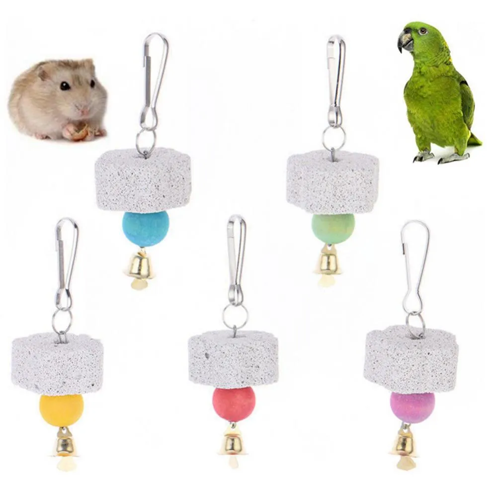 4PCS Bird Beak Grinding Stone,Bird Parrot Cage Perch Stand
