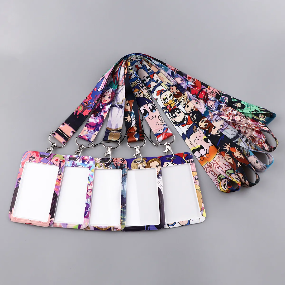 Cordino Portatessere Carino Multicolore Per Donne - Lanyard Con Gancio Per Chiavi E Badge