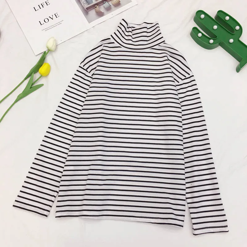 【関税・送料込】Striped turtleneck long sleeve t-shirts DHgate.com:Striped Turtleneck Long Sleeve T-Shirt: Versatile
