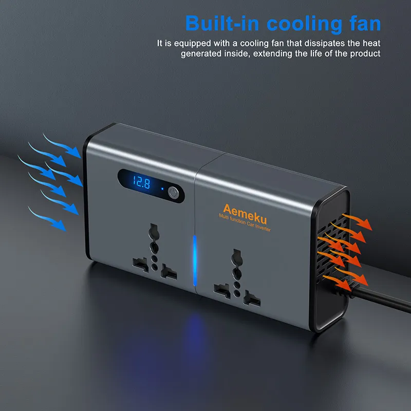 TAGEEBLU 500W inverter 12v 220v, inverter auto | con 1 presa, tipo C 30W, ricarica rapida USB 25W, 3 porte USB, display LED TAGEEBLU 500W inverter 12v 220v, inverter auto | con 1 presa, tipo C 30W, ricarica rapida USB 25W, 3 porte USB, display LED