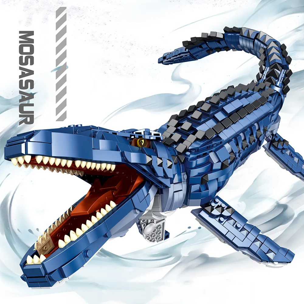 Dinosaur Building Blocks Set Jurassic World Park Mosasaurus T