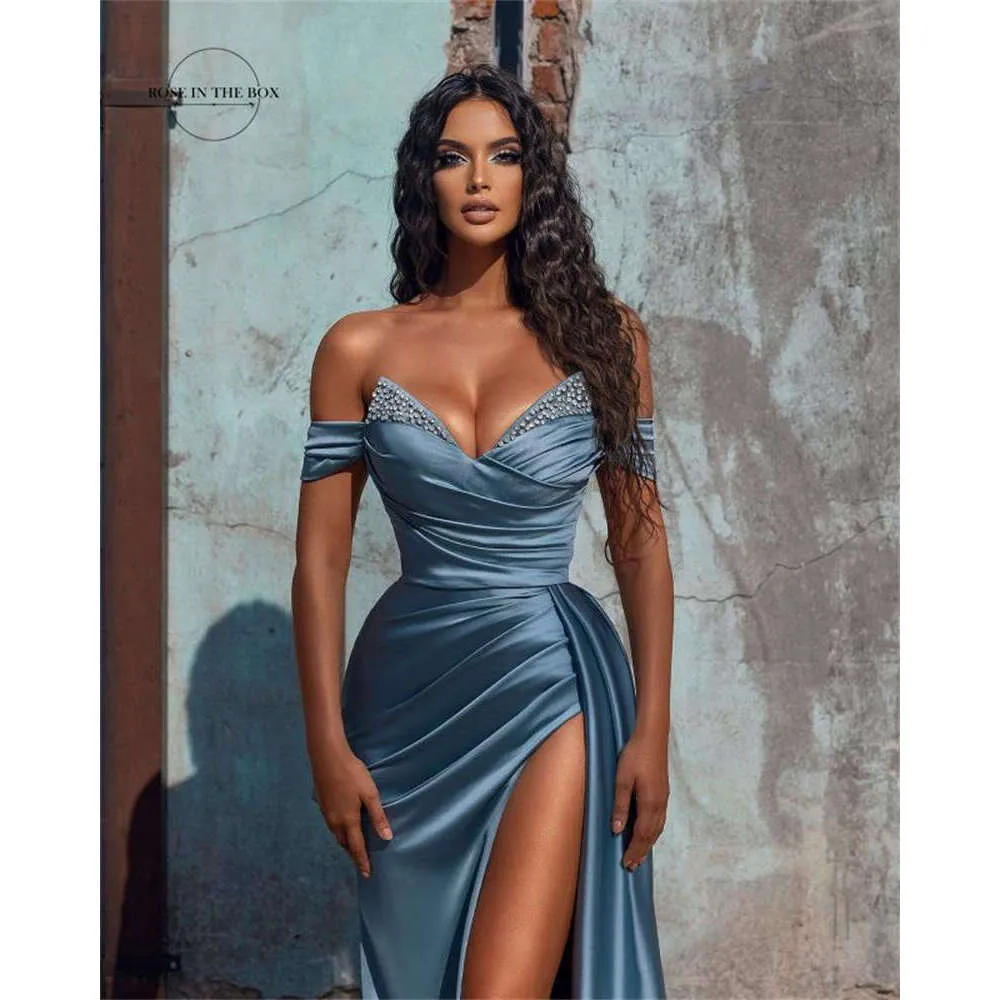 slim fit dress slacks Dark Navy Sqeuin Feather Long Sleeves Sheath Side Slit Formal Dresses,CP0473 US16 / As Pic main image 1