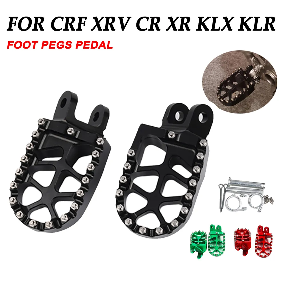 Upgraded Foot Pegs Footrest for Honda CRF KLX XR Kawasaki KLR XRV XR250R 400R 650L 750