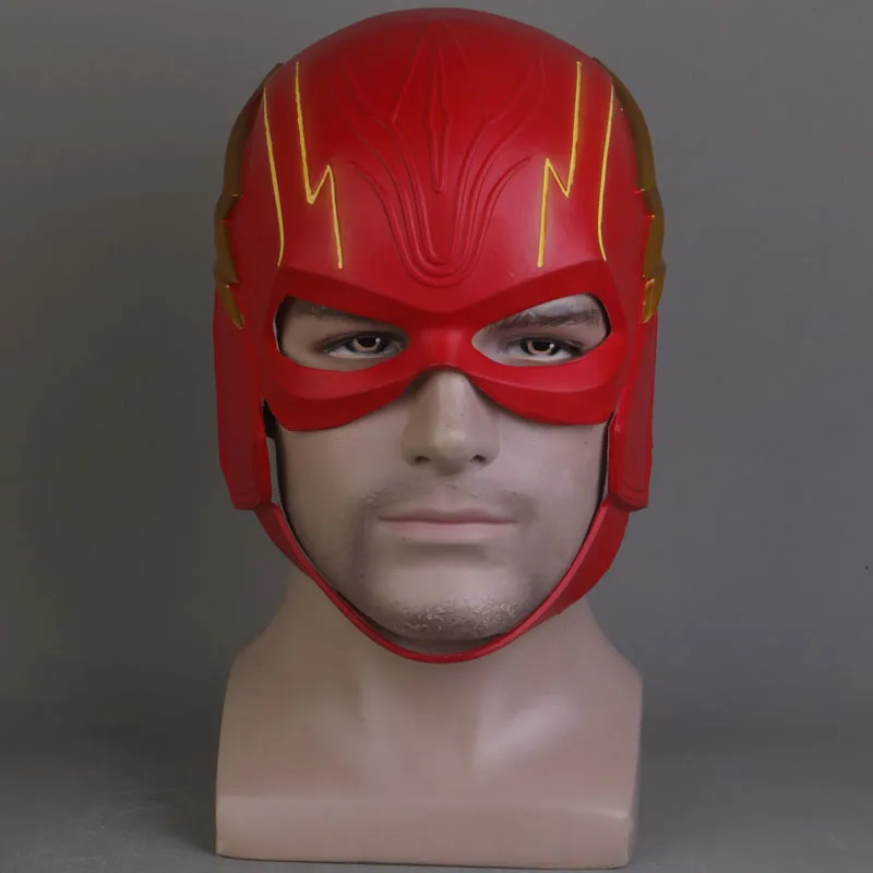 フラッシュバリーアレンコスプレヘルメット レッドLEDマスク