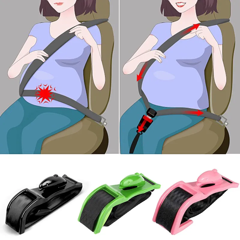 Ceinture De Sécurité Grossesse - Rallonge Pour Voiture, Protection Abdominale, Confort Pour Femmes Enceintes (Rose Or)
