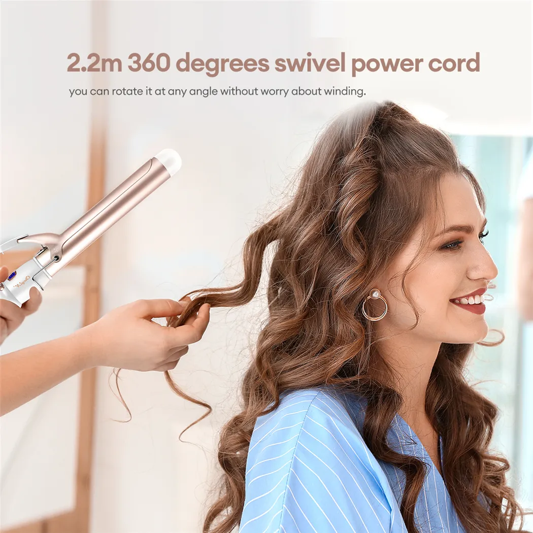 32 35mm Curling Iron Tourmaline Ceramic Technology Professional Electric Hair Curler Wand for Beach Waves Curls