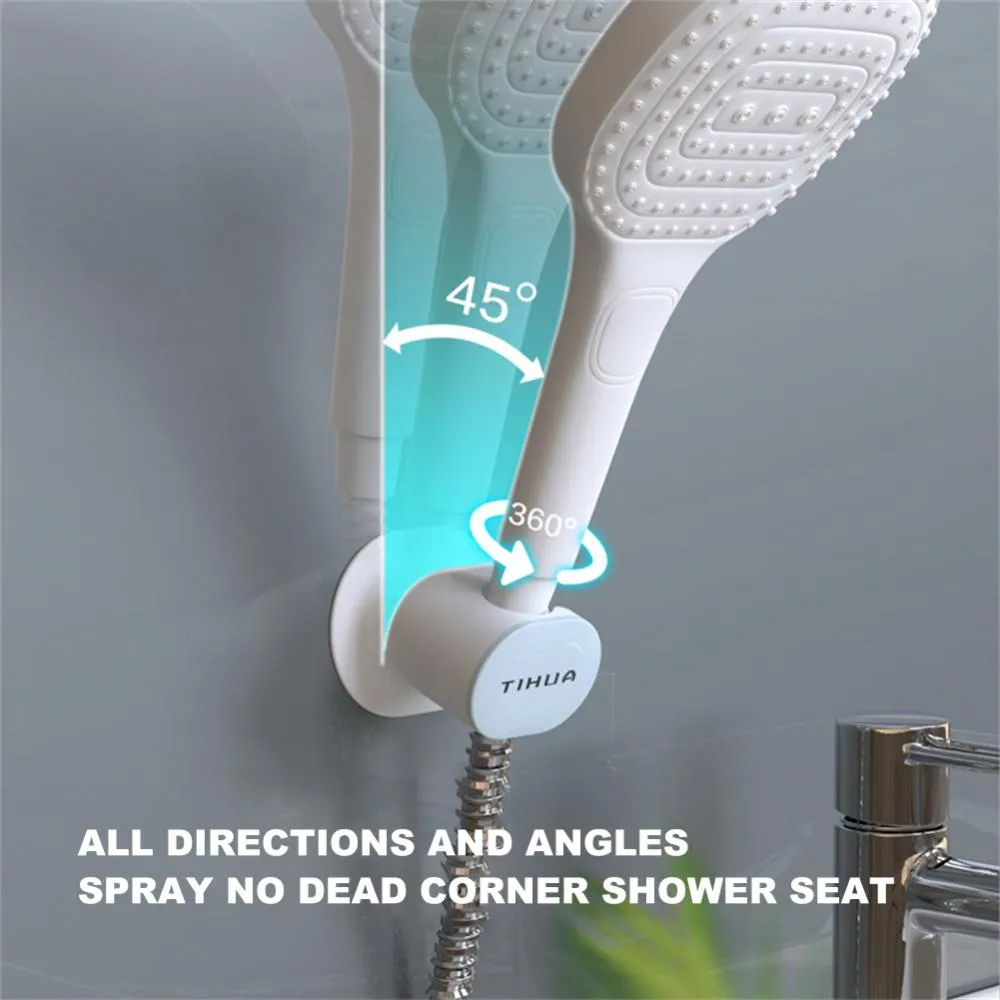 360° Adjustable Shower Head Holder Punch Free Wall Mounted Shower