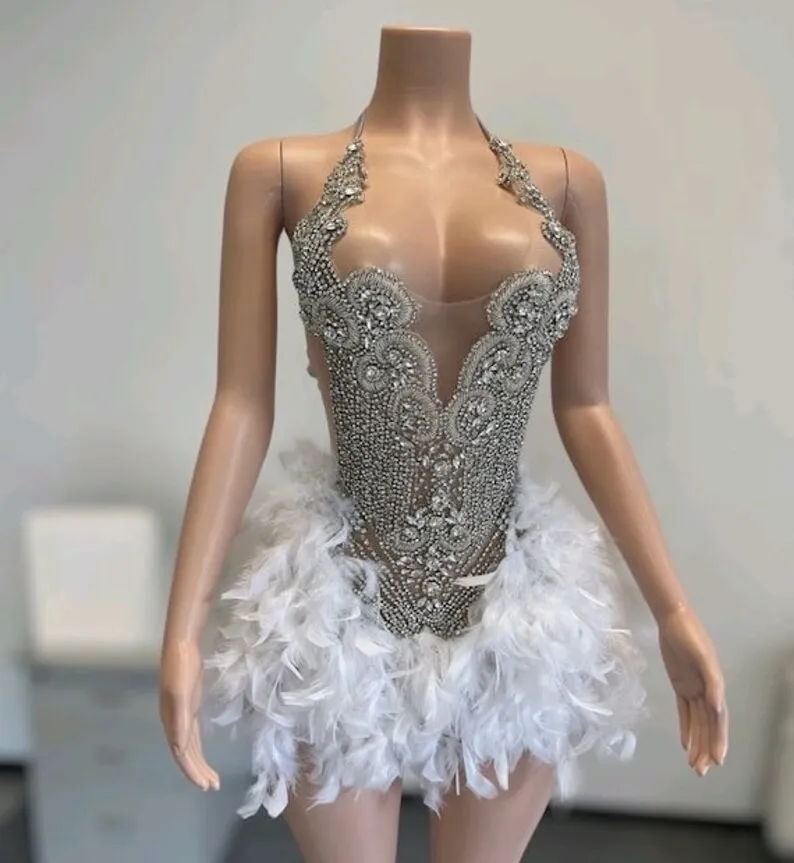 silver dresses for birthday Sexy Strapless Champagne Birthday Dresses Sparkle Birthday Outfits P794 main image 0