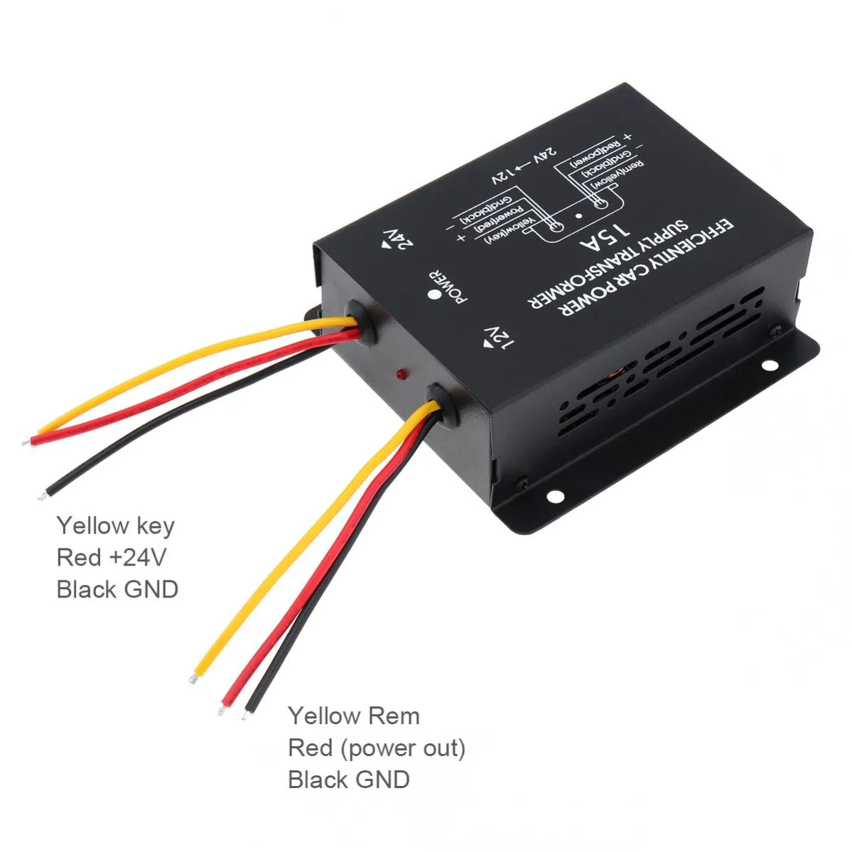 Convertisseur 24V Vers 12V 15A 180W EBTOOLS – Réducteur Tension Voiture Camion – Stéréo GPS Subwoofer