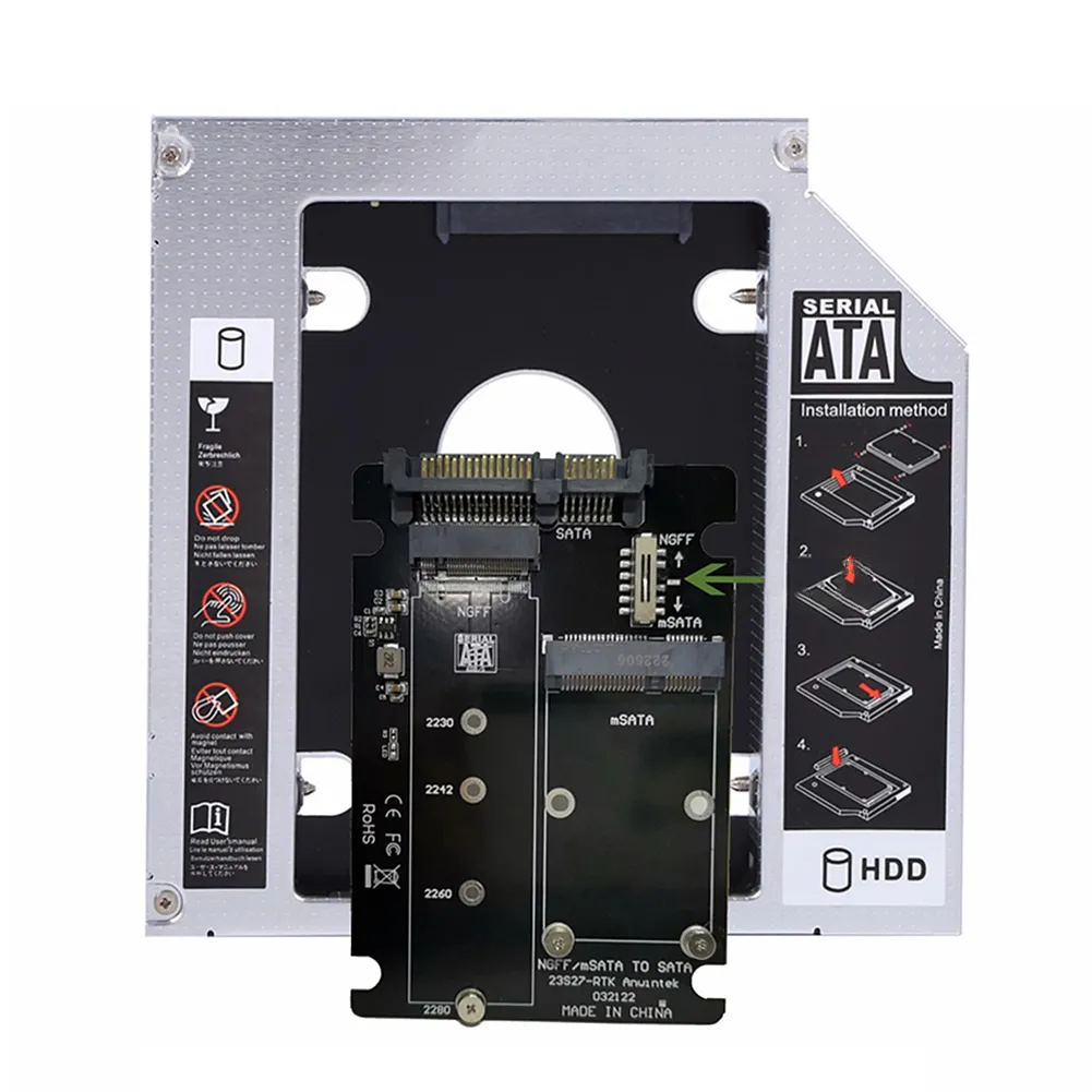 Adaptador M.2 NGFF A SATA III | Compatible Con SSD 2230/2242/2260/2280 | Velocidad 6 Gbps | Modelo S103 PCBA-RTK