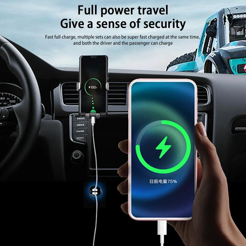 3-Port 200W Car Charger: 100W SFC 65W Supervooc 36W PD Fast