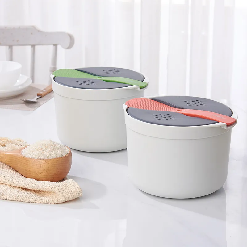 Rice Containers 2L Microwave Rice Cooker Bento Lunch Box Portable ...