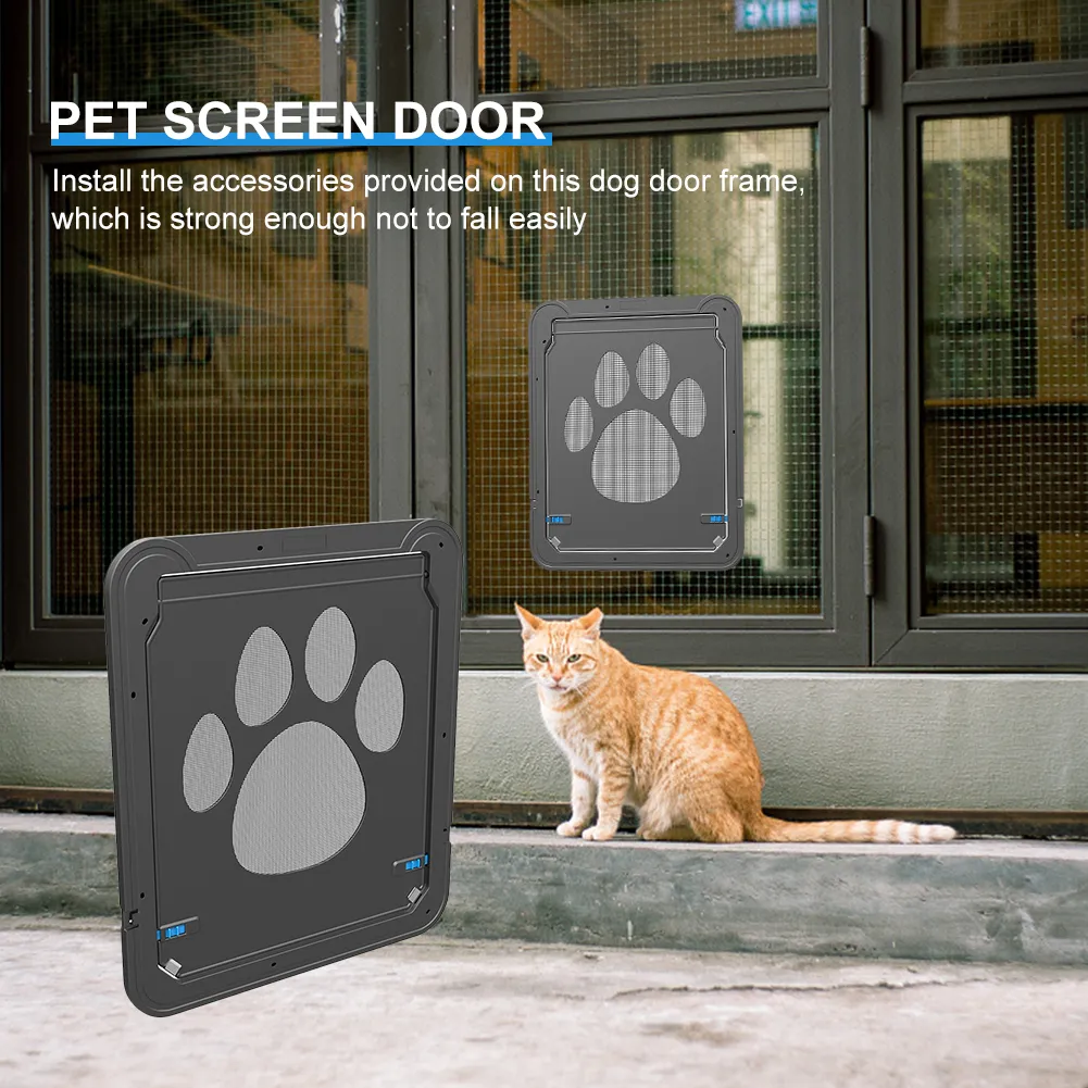 Magnetic Screen Door Screen For Cats Zipper Door Screen Anti-cat