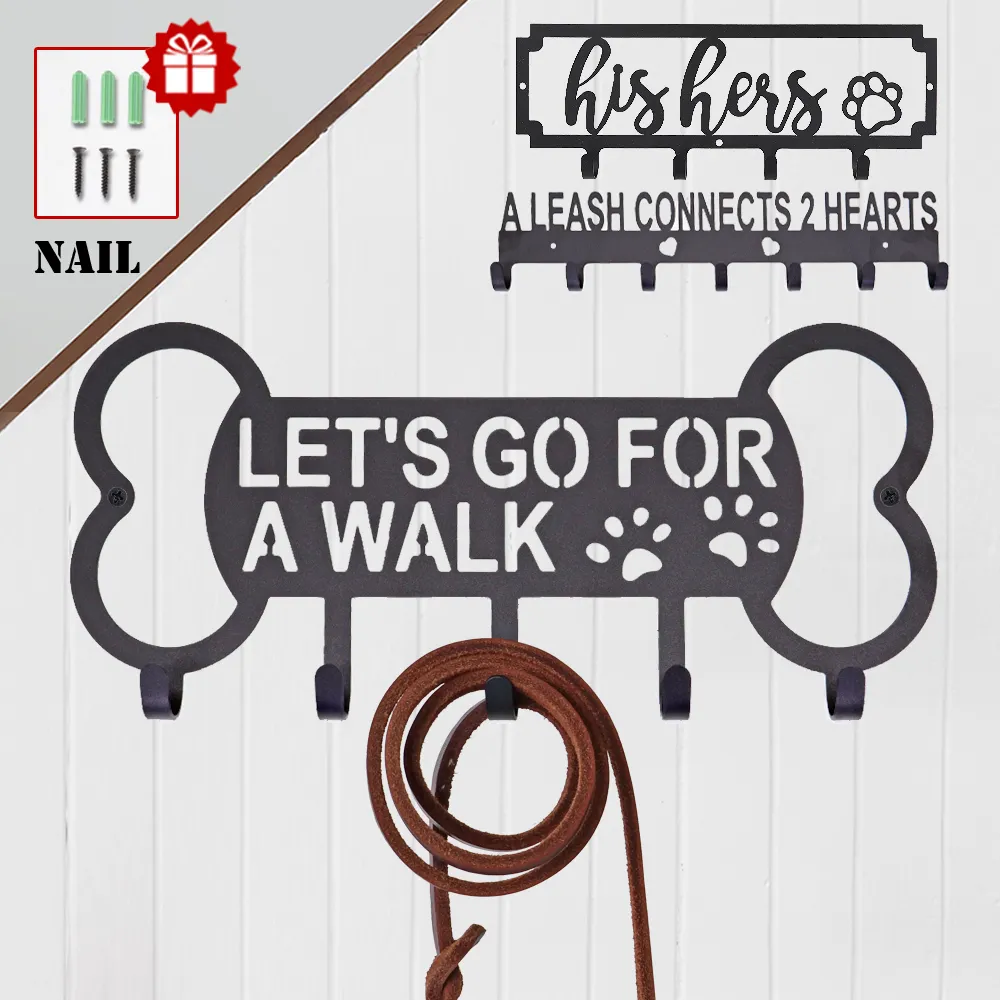 Canine Hitch- Secure Dog Leash Parking Mounted Indoor – Outdoor Wall Hook - Tie Out Stainless Steel Practical Lead Management For Home & Business, Slim Compact : Doghook