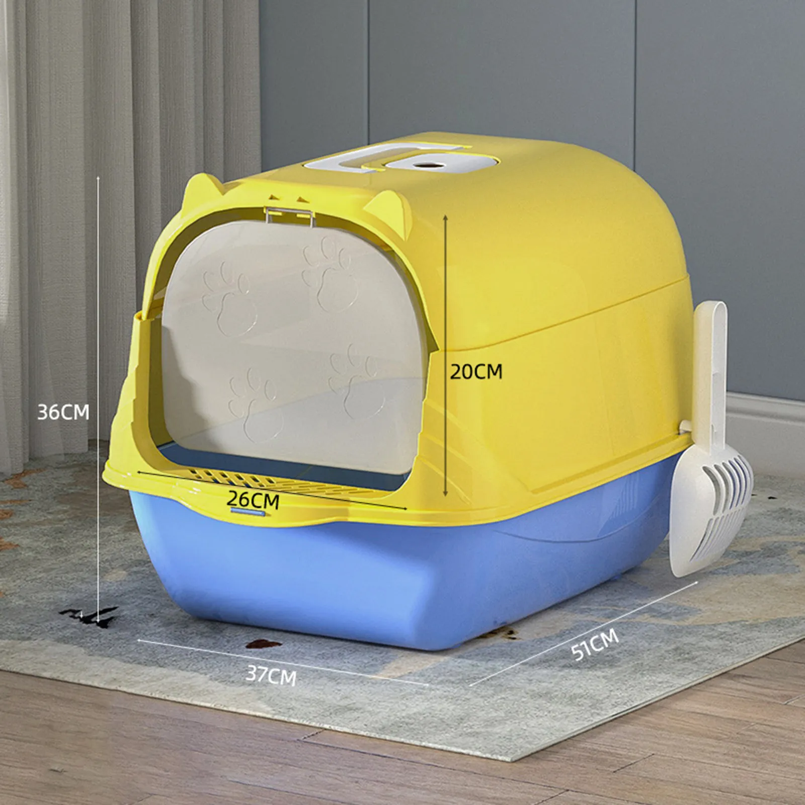Fully Enclosed Hooded Covered Litter Box Amazon Box With Scoop Container Durable Kitty Litters Tray And Front Door Pan Bedpan From Quanyuanfacai 124.82 DHgate.Com