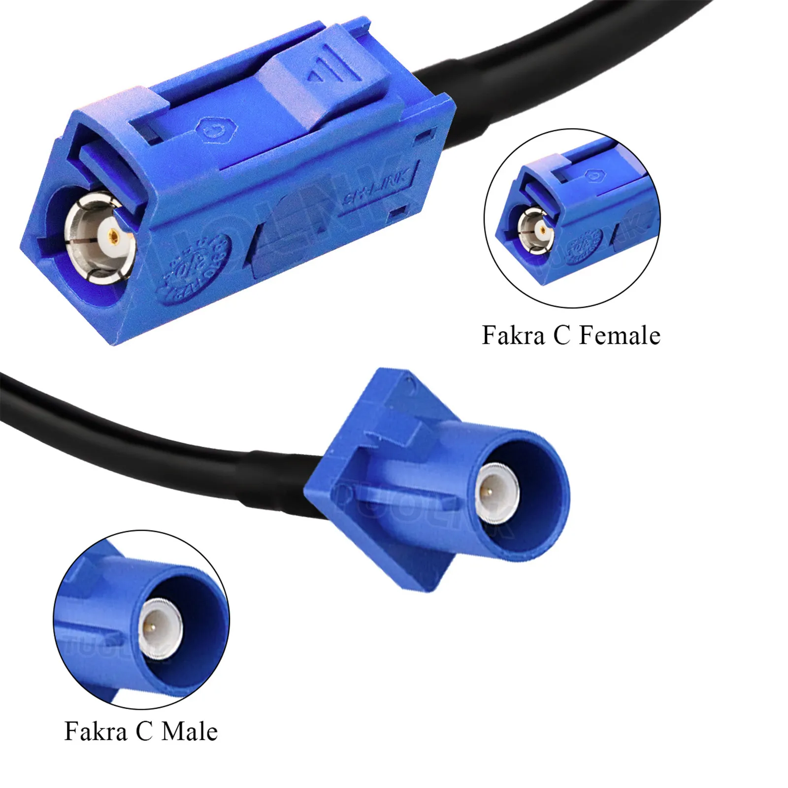 DHgate.com:RG174 Fakra Plug Male to Female Pigtail Coaxial