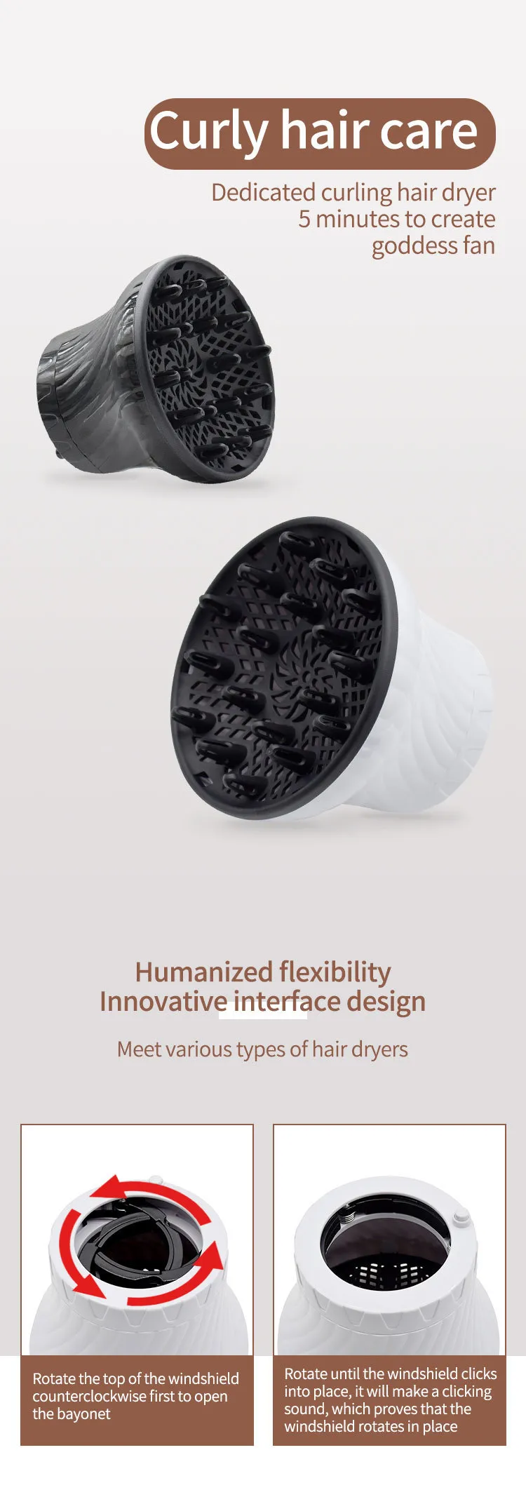 DHgate.com:Anti-Fly Hair Dryer Diffuser | Volume Boosting Hair Styling ...