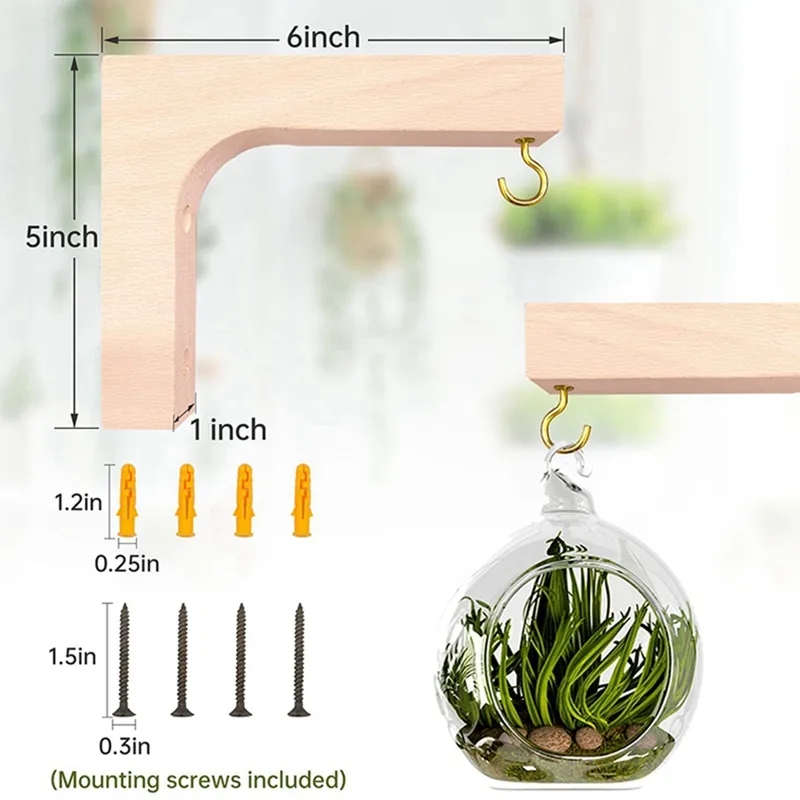 Wooden Hanging Plant Hooks for Indoor Flower Baskets Lanterns Planters from  Dhgate Sprayers - price 61.12